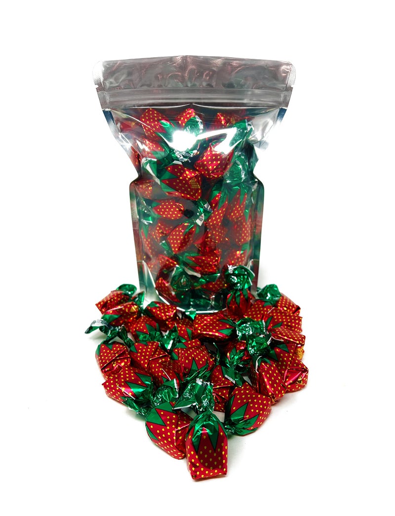 Assortit Strawberry Hard Candy Filled With Real Fruit Pulp - 1 lbs - Strawberry Flavored Bon Bons Filled with Real Strawberry Pulp - American Vintage Candy Snack Assortment - Individually Wrapped, 16 oz. - Image 3